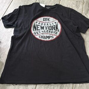 Massimo Men’s Black Tee New York Rec League L-Free with Bundle